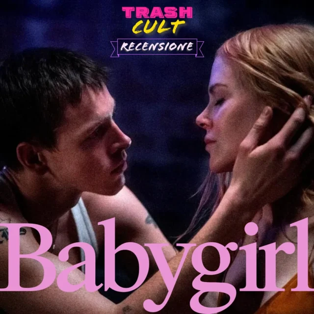 Attrazione (poco) fatale
*****************************************
BABYGIRL di Halina Reijn (2025)

Una manager di una importante azienda inizia un intenso gioco sessuale con uno stagista che metterà a rischio la sua vita familiare e professionale.

Giochi di (sesso e) potere. Meglio governare o farsi governare? Meglio il quotidiano o il proibito? Meglio latte intero o parzialmente scremato? Racconto a tinte pseudo-erotiche di una donna in carriera che scopre la sua vulnerabilità (nella vita e nel corpo). Ma è anche un finto thriller sulle logiche “umane” e incrociate del potere e sui rischi da correre per esplorare una nuova (vera?) esistenza/esperienza. Per tutto il resto c’è una bravissima Nicole Kidman, insoddisfatta a letto dal marito che ironizza su se stessa tra botox, orgasmi e fondoschiena “kubrickiano” (esattamente come fece Demi Moore lo scorso anno). Il look fighetto A24 comunque fa il suo dovere. Si, ma quindi? Lo scontro/incontro generazionale tra il serio e il faceto funzionicchia tra alti e bassi. Forse fra qualche anno, verrà ripescato e rivalutato. Per il momento, rimandato a settembre.

#Babygirl #HalinaReijn #NicoleKidman #trashcult #trashcultdotcom www.trashcult.com